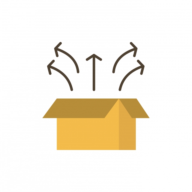 640x640 Release Box Launch Open Box Product Flat Color Icon Vector