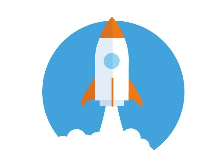 736x552 Rocket Launch Icon Stock Vector
