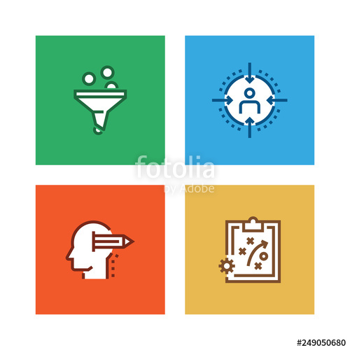 500x500 Product Management Line Icon Set Stock Image And Royalty Free