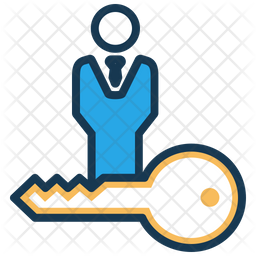 256x256 Key Player Icon Of Colored Outline Style