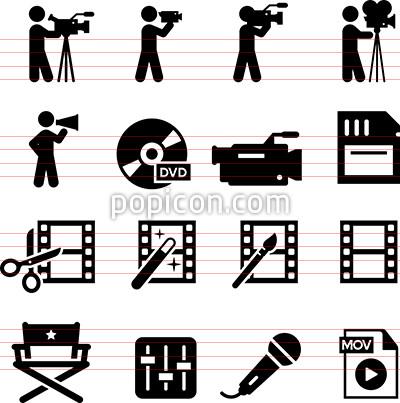 400x403 Film Production Icons