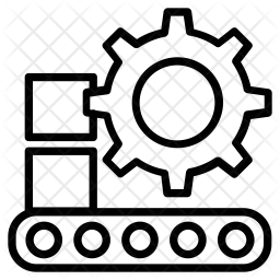 256x256 Machinery Production Icon Of Line Style