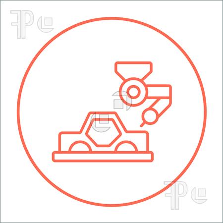 450x450 Illustration Of Car Production Line Icon