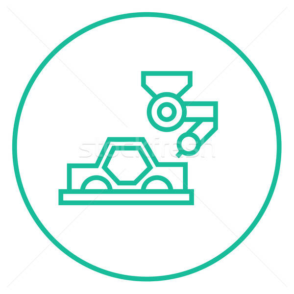 600x600 Car Production Line Icon Vector Illustration Andrei Krauchuk
