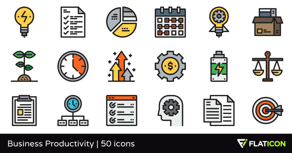 1200x630 Business Productivity Free Icons