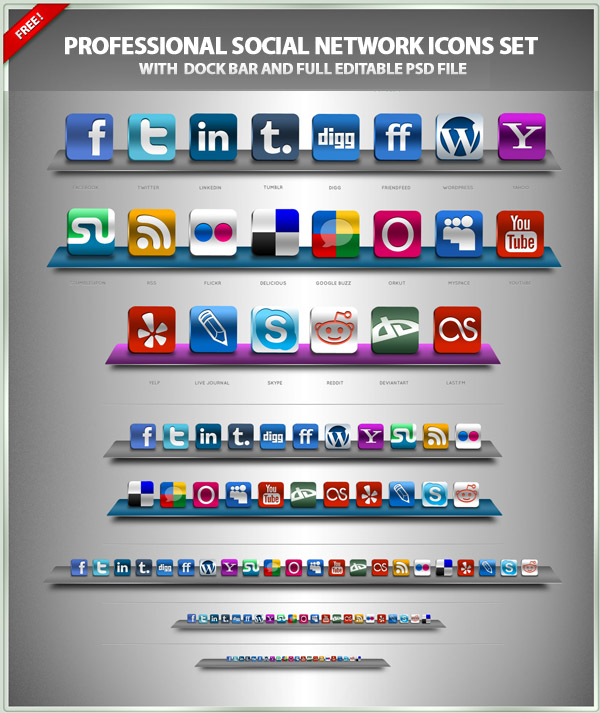 Free Professional Icons Set Social Networks Icons Icons 600x713 Free Professional Icons Set Social Networks Icons Icons