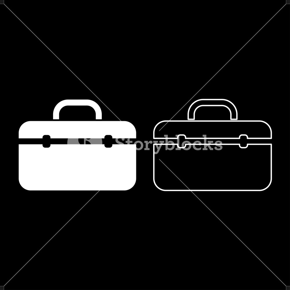 Tool Box Professional Icon Set White Color Vector Illustration 1000x1000 Tool Box Professional Icon Set White Color Vector Illustration