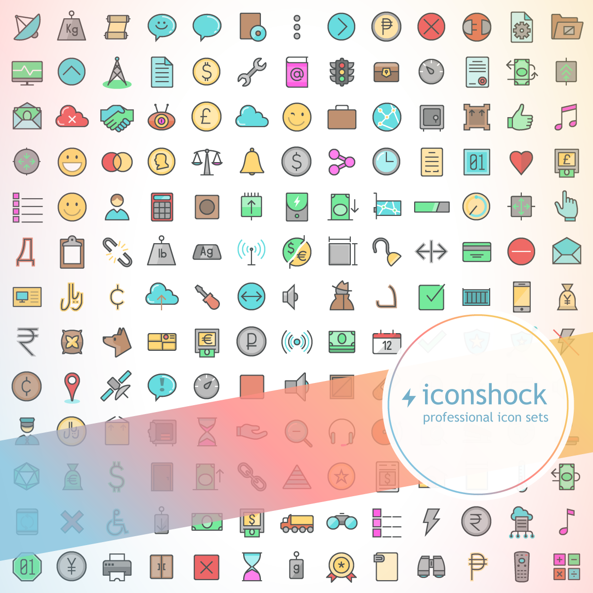 Color Line Icons 1200x1200 Color Line Icons