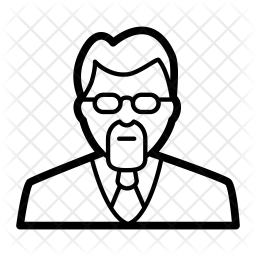 256x256 Professor Icon Of Line Style