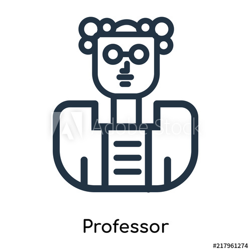 500x500 Professor Icon Vector Isolated On White Background, Professor Sign