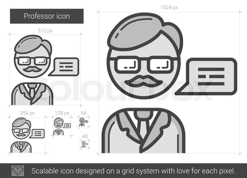 800x576 Professor Vector Line Icon Isolated On Stock Vector Colourbox