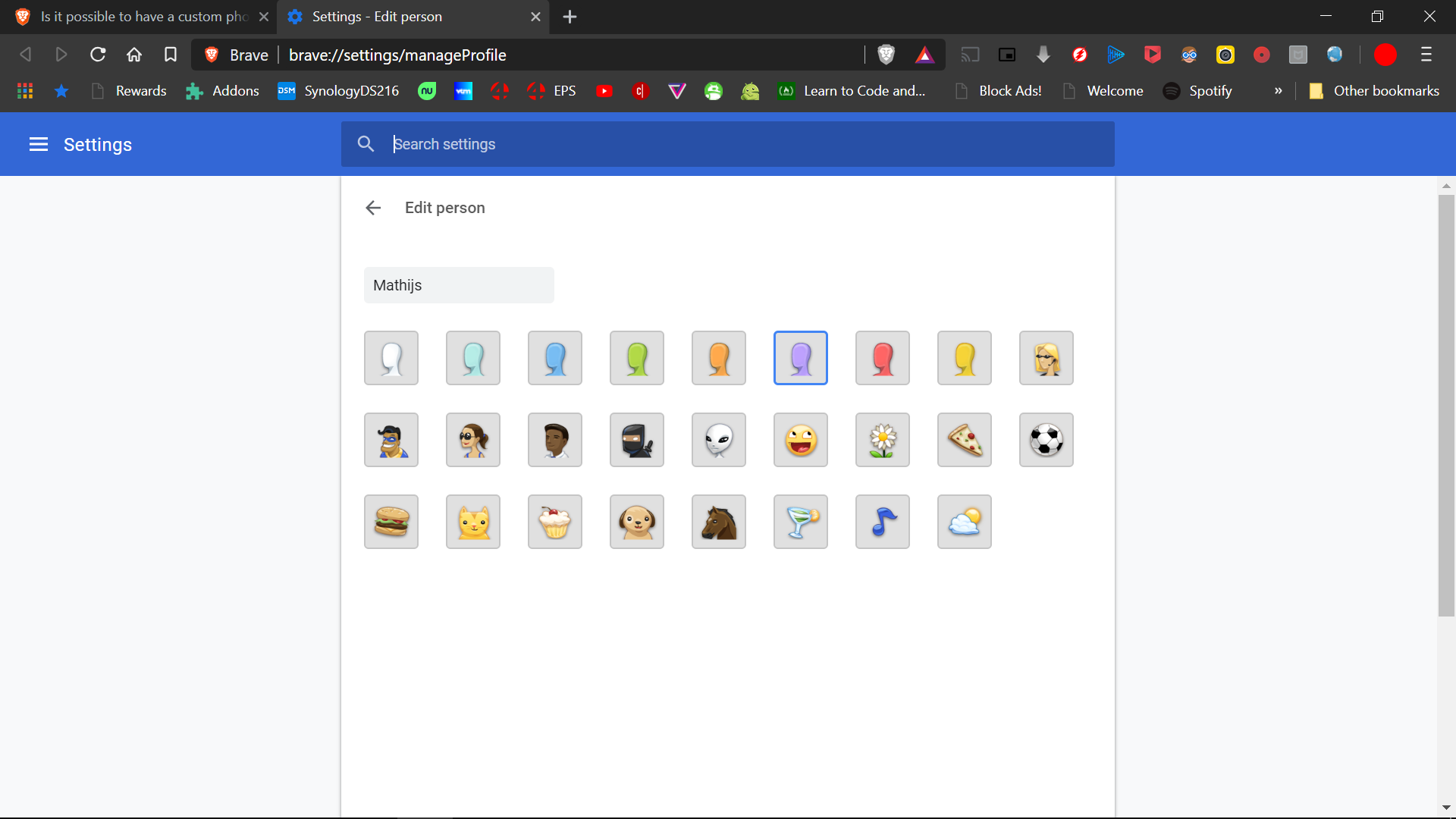1920x1080 Is It Possible To Have A Custom Photo In The Profile Icon