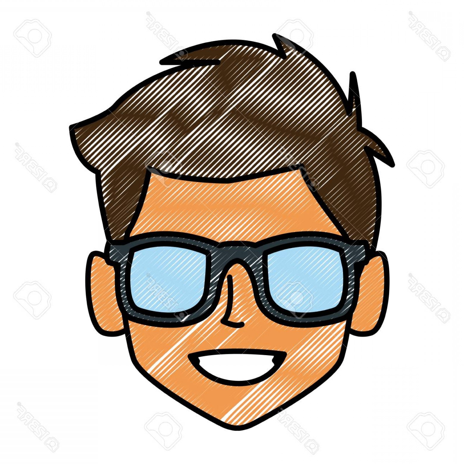 1560x1560 Photostock Vector Man With Sunglasses Profile Icon Vector