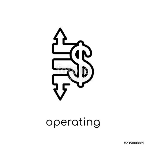 500x500 Operating Profitloss Icon Trendy Modern Flat Linear Vector