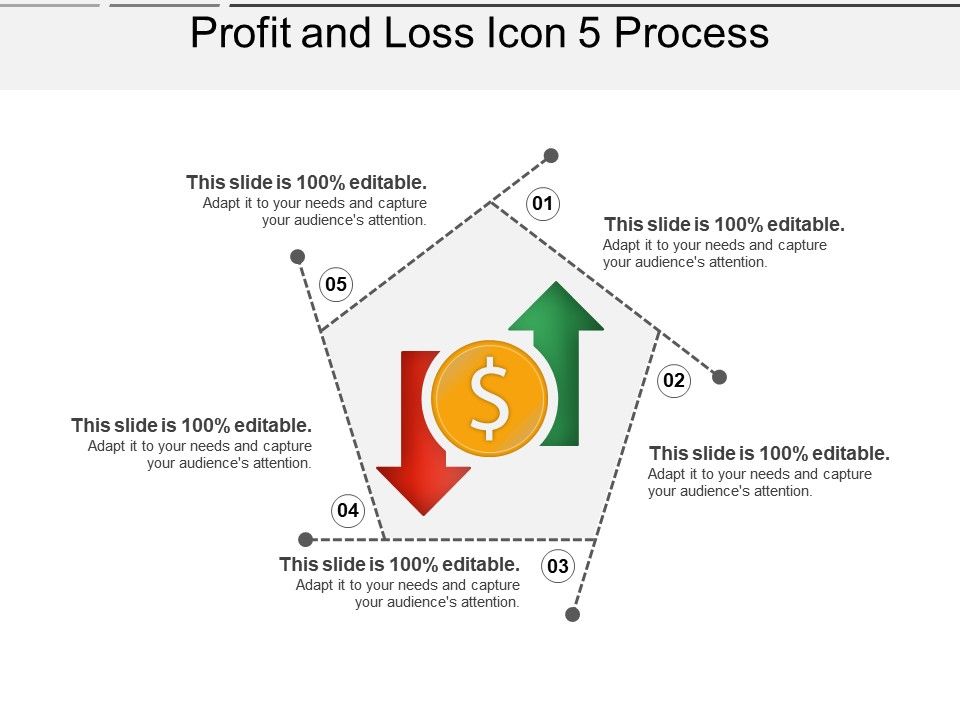 960x720 Profit And Loss Icon Process Ppt Samples Download Powerpoint