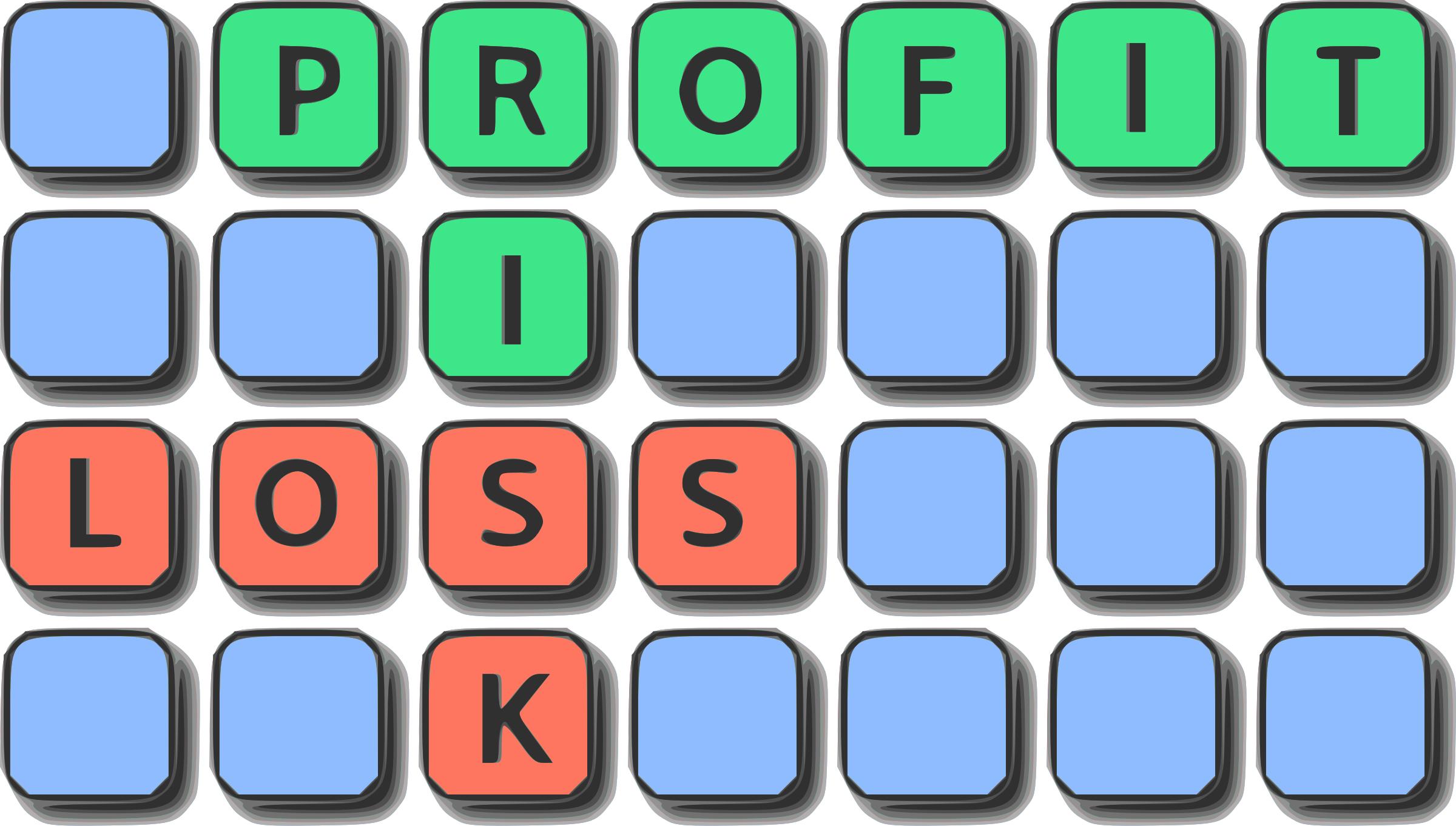 2400x1362 Profit Risk Loss Icons Png
