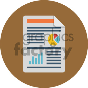 300x300 Profit And Loss Circle Background Vector Flat Icon Clipart