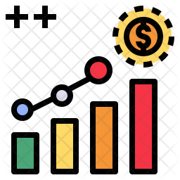 256x256 Profit Icon Of Colored Outline Style