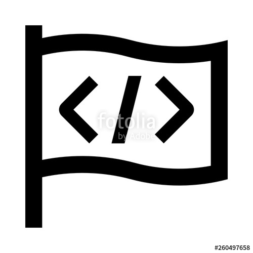 500x500 Icon Flag Coding Programming Code Stock Image And Royalty Free