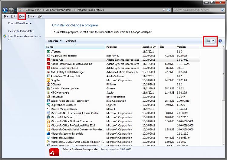750x530 Small And Large Icon For Uninstall A Program In Control Panel View