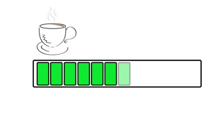 320x169 Uploading, Downloading, Progress Bar Cartoon Green Loading Status