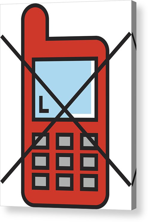 495x740 Mobile Phone Use Prohibited Icon Acrylic Print