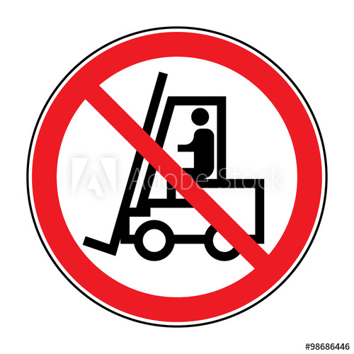 500x500 No Forklift Truck Sign Red Prohibited Icon Isolate On White
