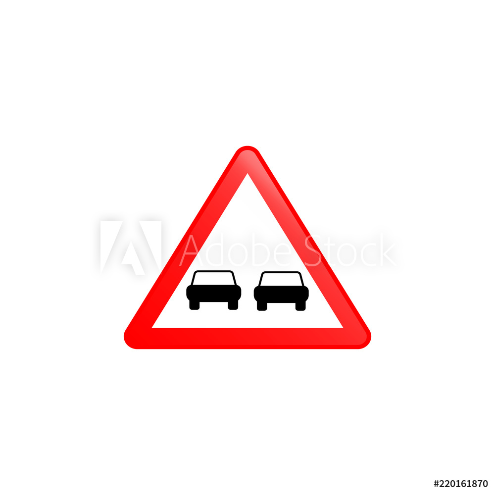 1000x1000 Photo Art Print Overtaking Prohibited Icon Europosters