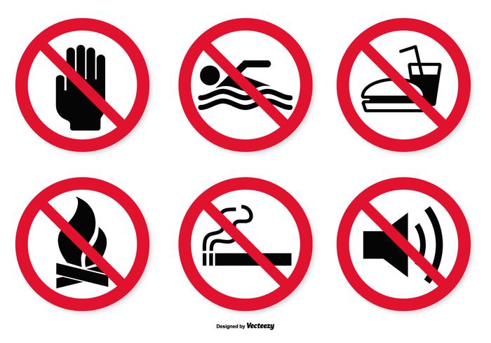 700x490 Prohibited Icon Set
