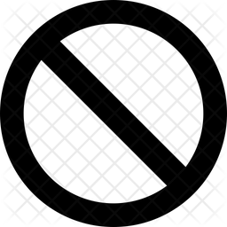 256x256 Prohibited Icon Of Glyph Style