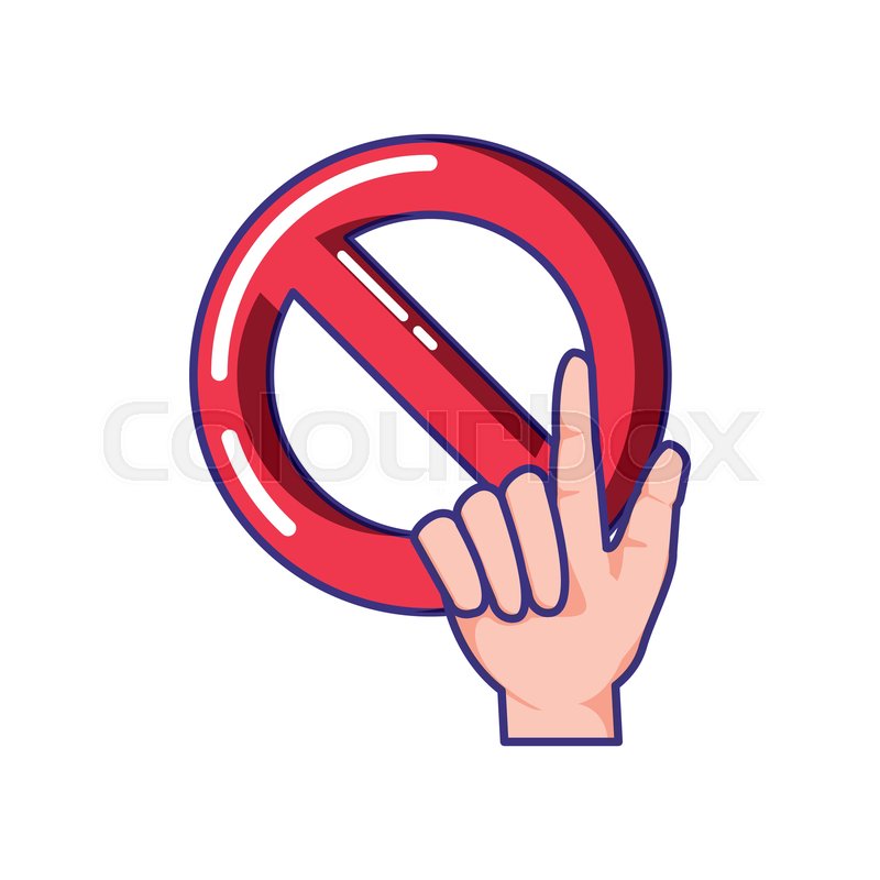 800x800 Prohibited Symbol Isolated Icon Vector Stock Vector Colourbox