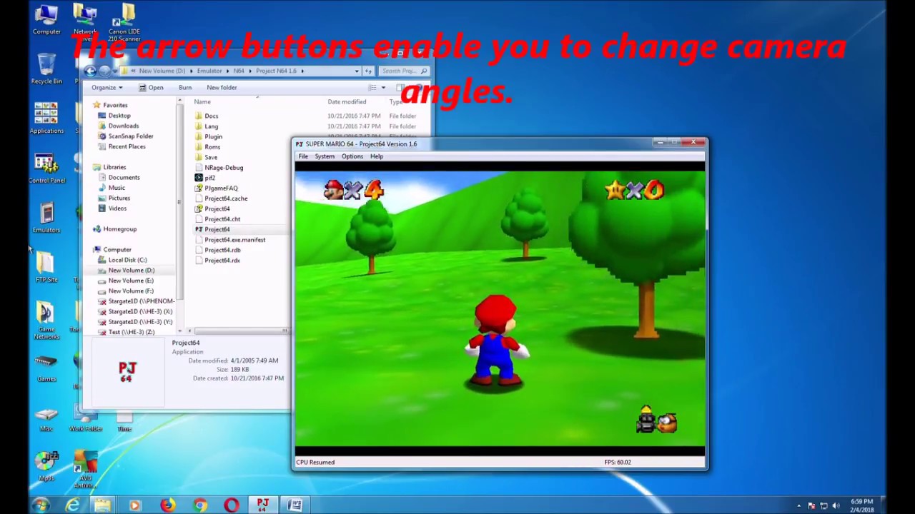 1280x720 Project Super Mario Key Configuration