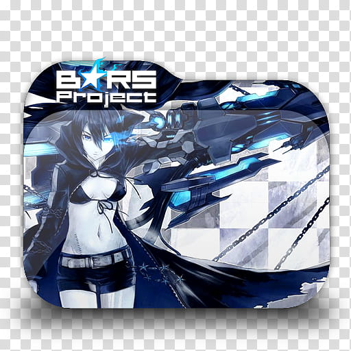 512x512 Black Rock Shooter Anime Folder Icon, Bars Project Folder Icon