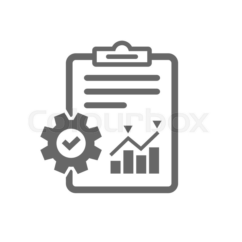 800x800 Project Management Icon Report Stock Vector Colourbox