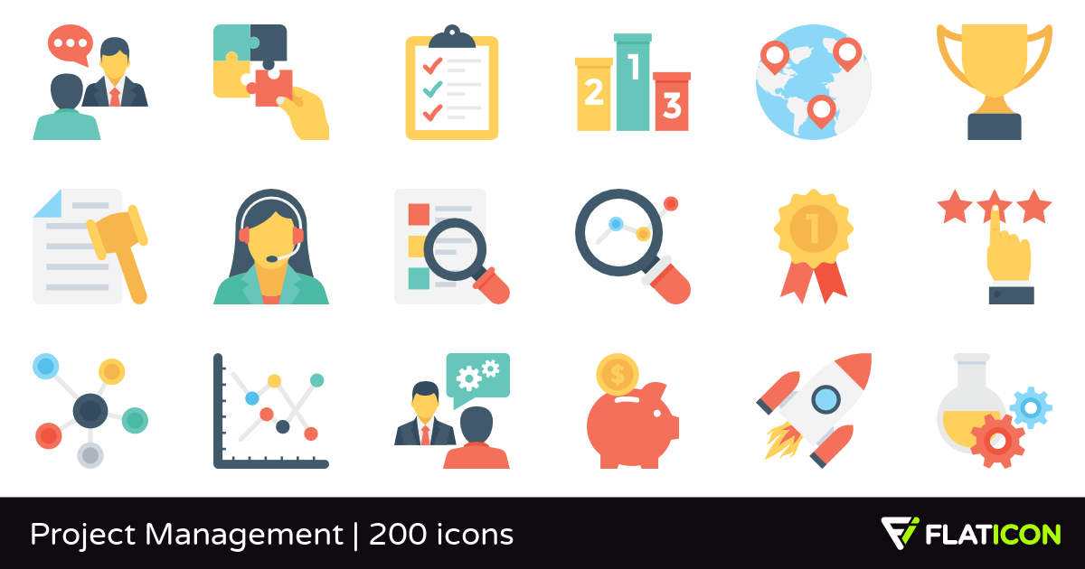 1200x630 Project Management Free Icons