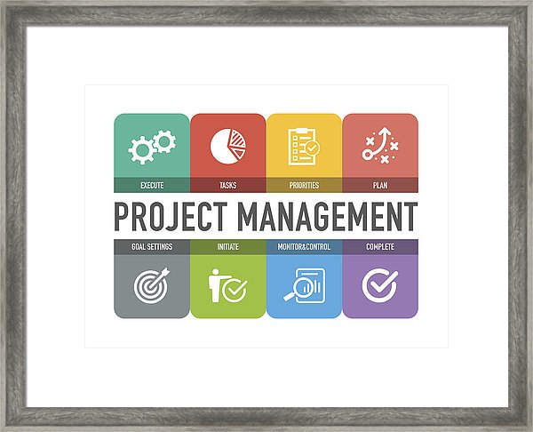 600x486 Project Management Icon Set Framed Print