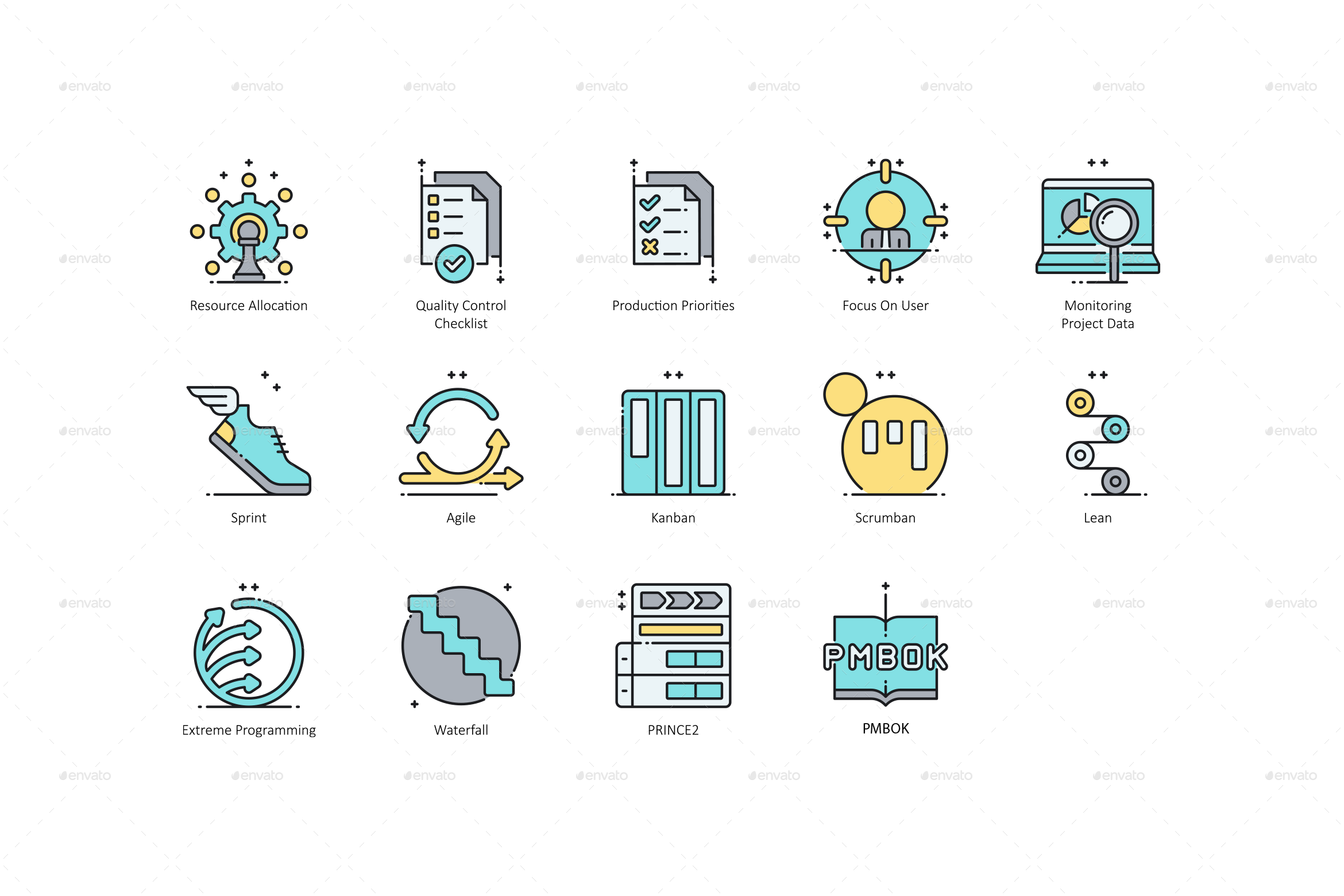 2340x1560 Project Management Icons