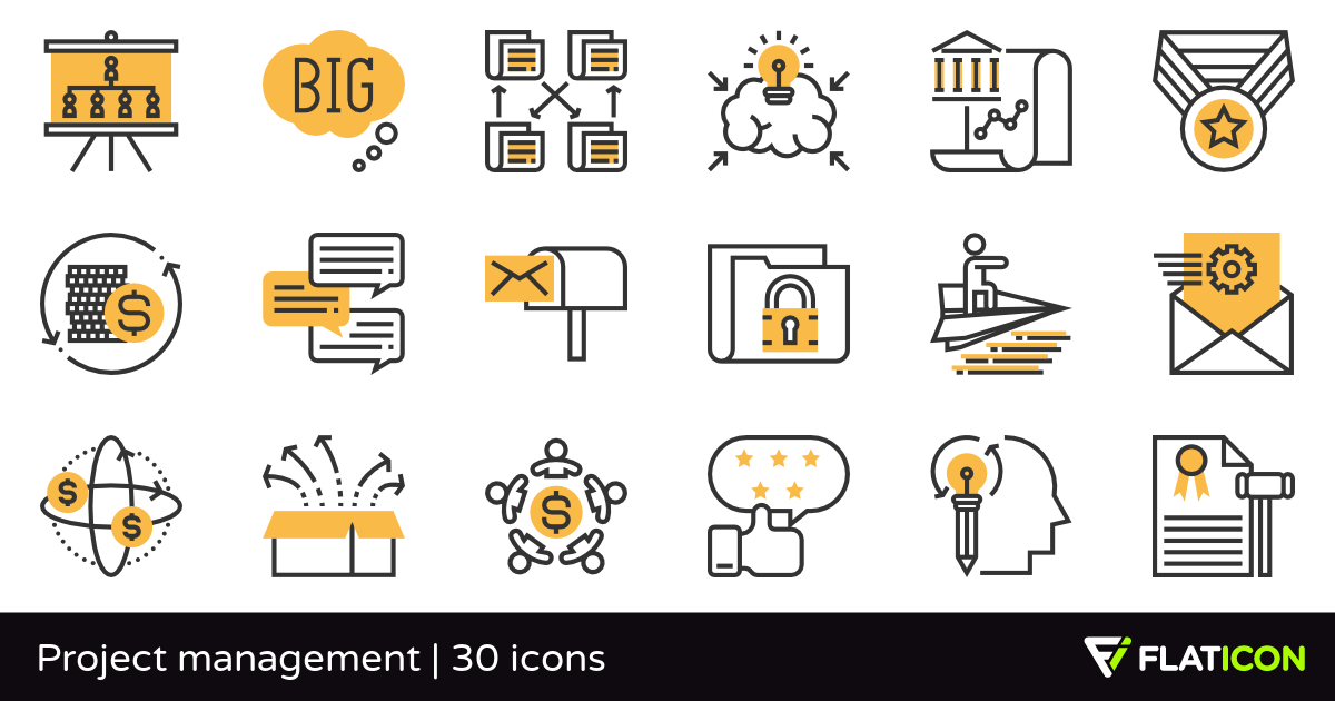 1200x630 Project Management Free Icons
