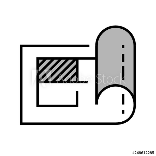 500x500 Floor Plan Icon On White Background Project Management Line Icon