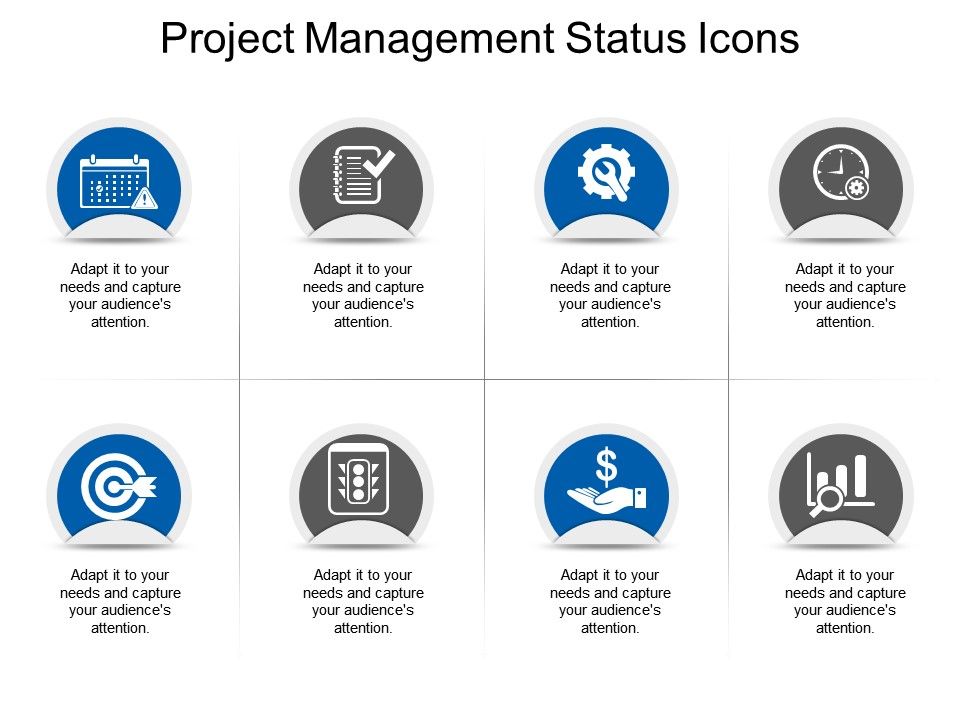 960x720 Project Management Status Icons Powerpoint Slide Clipart