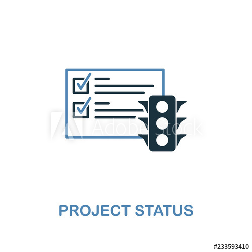 500x500 Project Status Icon Two Colors Premium Design From Management