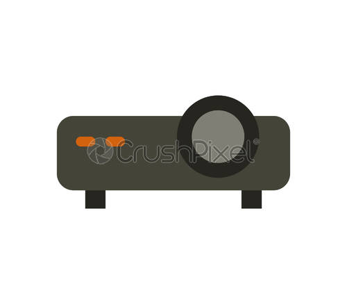 500x438 Projector Icon, Stock Vector Crushpixel