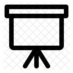 256x256 Projector Screen Icon Of Line Style