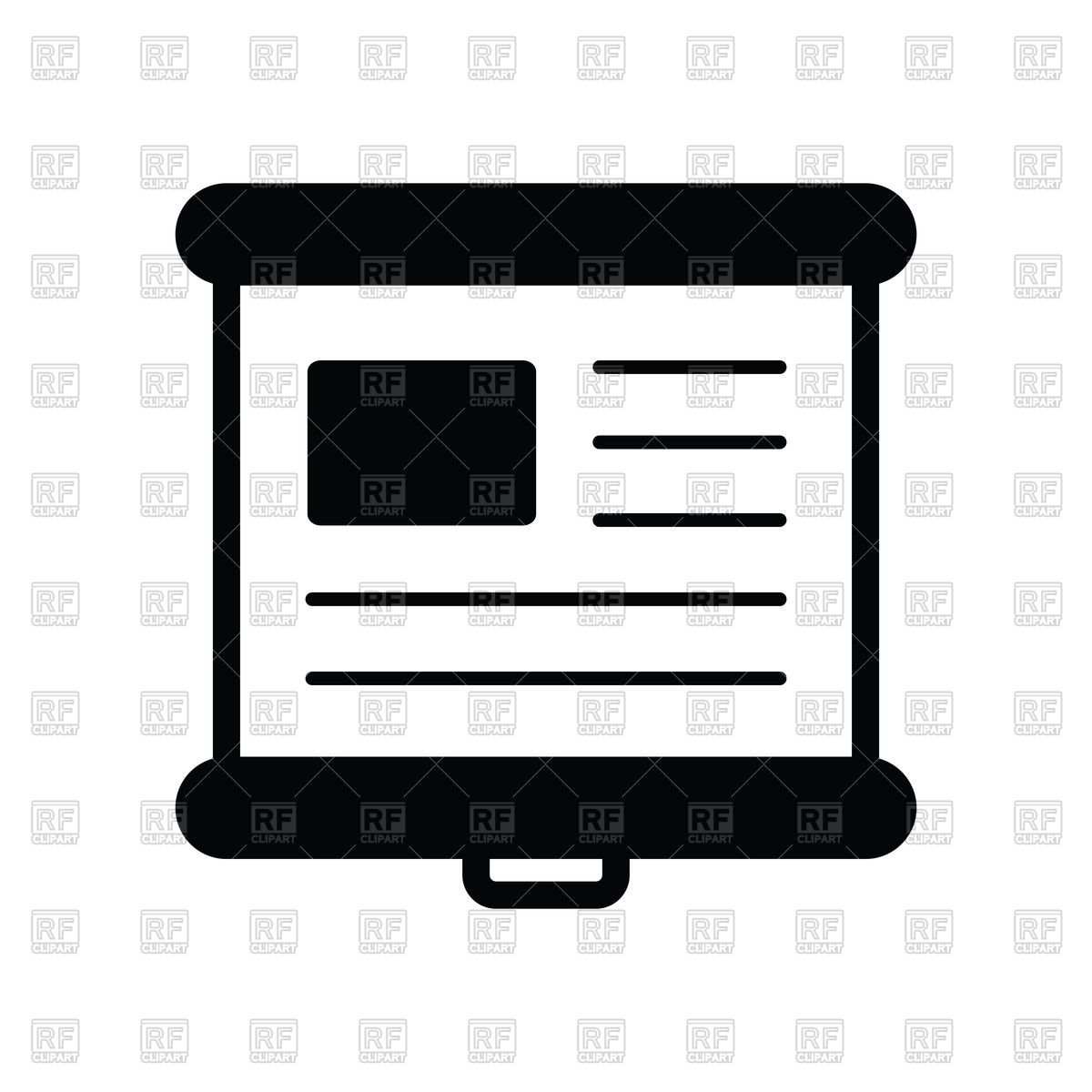 1200x1200 Projector Screen Icon Vector Image Of Signs, Symbols, Maps