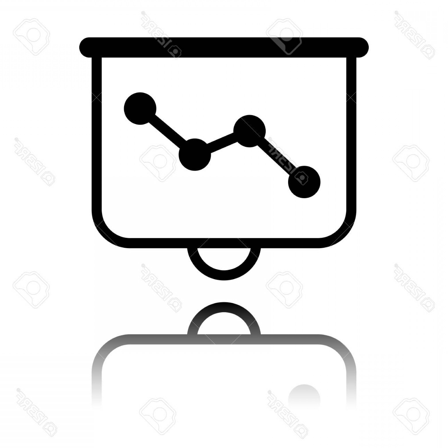 1560x1560 Photostock Vector Projector Screen For Presentations Grow Finance