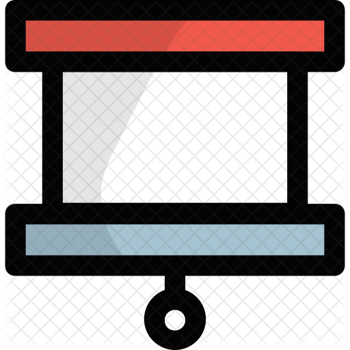 512x512 Projection Screen Icon Of Colored Outline Style