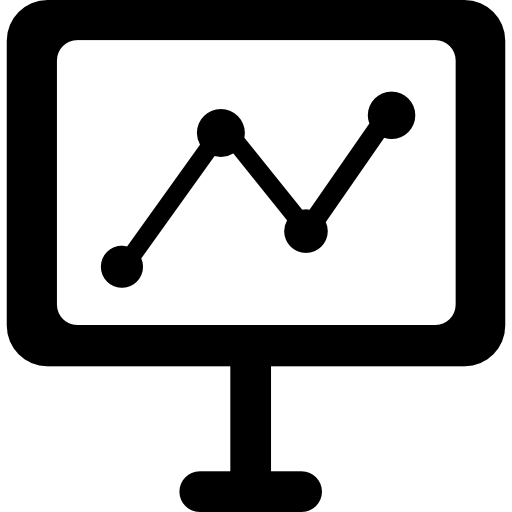 512x512 Projection Screen With A Chart Icons Free Download