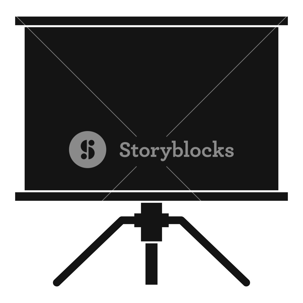 1000x1000 Blank Projection Screen Icon Simple Illustration Of Blank