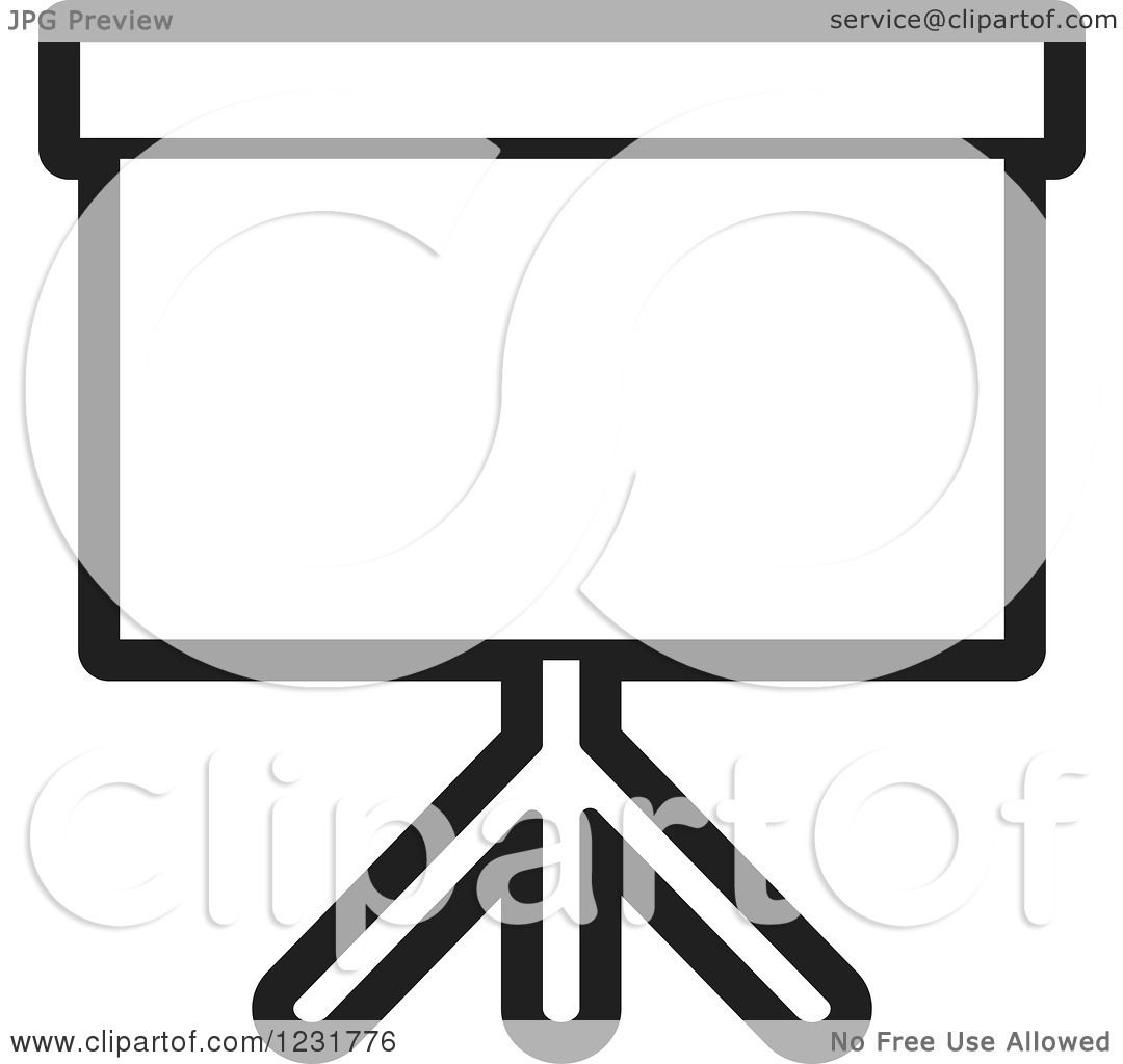 1080x1024 Clipart Of A Black And White Projector Screen Icon