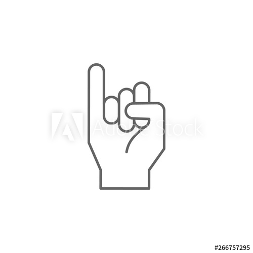 500x500 Finger, Hand, Promise Icon Element Of Friendship Icon Thin Line